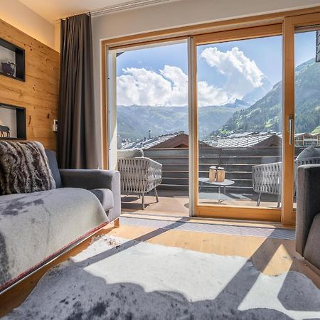 Moderne Wohnung Mit Ausblick Und Viel Sonne Zermatt Buitenkant foto